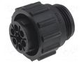 Connector: circular; plug; female; PIN: 7; w/o contacts; for cable TE Connectivity CPC-211399-1
