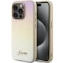 Guess Saffiano Iridescent Script case for iPhone 15 Pro - gold, Guess 3666339225087 3666339225087