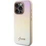 Guess Saffiano Iridescent Script case for iPhone 15 Pro - gold, Guess 3666339225087 3666339225087