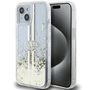 Guess Liquid Glitter Gold Stripes case for iPhone 15 Plus / 14 Plus - transparent, Guess 3666339223953 3666339223953