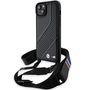 BMW M Edition Carbon Stripe &amp; Strap case for iPhone 15 / 14 / 13 - black, BMW 3666339235413 3666339235413