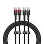 Baseus Cafule USB-C / USB-C 100W cable 2 m - red-black and black-gray (2 pcs.), Baseus 6932172657444 6932172657444