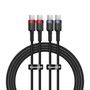 Baseus Cafule USB-C / USB-C cable 100W 1 m - red-black and black-gray (2 pcs.), Baseus 6932172657451 6932172657451