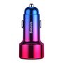Baseus Magic USB + USB-C QC 4.0 PD 45W car charger (red-blue)., Baseus CCMLC20C-09