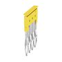 Cross-connector (terminal), Plugged, Number of poles: 4, Pitch in mm: 5.10, Insulated: Yes, 24 A, yellow Weidmuller 1608880000 04008190082208