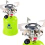 Gas camping stove with punctured gas cartridges FOCUS piezo igniter 1.4kW, Meva KP06010P KP06010P