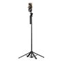 Selfie stick WH181-Y1S 1.75m aluminum alloy telescopic tripod with phone holder - black, Hurtel 5907769360640 5907769360640