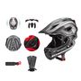 Rockbros TT-32SBTG-L children&#39;s bicycle helmet with removable chinbar, size L - gray, Rockbros 5907769362231 5907769362231