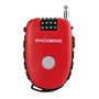 Rockbros 32420981001 bicycle lock with retractable cable - red, Rockbros 5907769361722 5907769361722