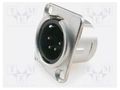 Connector: XLR; socket; male; PIN: 4; soldering; silver; 10A; 1.5mm2 NEUTRIK NTR-NC4MDL1