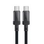 Acefast C12 USB-C / USB-C PD cable 60W 480Mb/with nylon braid - black, Acefast C12-03 C12-03