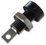 BANANA SOCKET, 15A, 4MM, PANEL, BLACK 108-0903-001