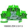 Multi-tier modular terminal, Tension-clamp connection, 2.5 mm², Number of levels: 2, Green/yellow Weidmuller 1690000000 04008190875466