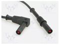 Test lead; 20A; banana plug 4mm,angular banana plug 4mm; Len: 1m ELECTRO-PJP PJ2359-100-B