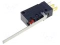 Microswitch SNAP ACTION; 0.1A/125VAC; 0.1A/30VDC; with lever OMRON Electronic Components D2VW-01L1B-1