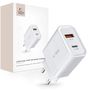 Tech-Protect C30W charger USB-C PD 30W / USB-A QC 3.0 - white, Tech-Protect 5906302305223 5906302305223