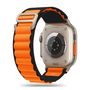 Tech-Protect Nylon Pro Strap for Apple Watch 4 / 5 / 6 / 7 / 8 / 9 / SE / Ultra 1 / 2 (42/44/45/49 mm) - Black &amp; Orange, Tech-Protect 5906203697571 5906203697571