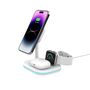 Tech-Protect QI15W-A27 3-in-1 inductive charger with MagSafe stand for smartphone / Apple Watch / AirPods - white, Tech-Protect 5906203699957 5906203699957