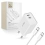 Tech-Protect C35W 2x USB-C PD 35W charger with USB-C / USB-C cable - white, Tech-Protect 5906203694860 5906203694860