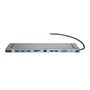 Baseus Enjoyment Series Multi-functional Type-C intelligent HD HUB（PD/HD4K*2/VGA/RJ45/SD/TF/USB*3/Audio*1/Stand)Dark gray, Baseus CATSX-G0G