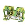 PE terminal, Tension-clamp connection, 10 mm², 800 V, Number of connections: 2, Number of levels: 1, Green/yellow Weidmuller 1746770000 04008190996734