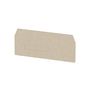 Partition plate (terminal), End and intermediate plate, 74 mm x 42.8 mm, dark beige Weidmuller 1748660000 04008190996741