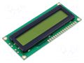 Display: LCD; alphanumeric; STN Positive; 16x1; 80x36x5mm; PIN: 16 DISPLAY ELEKTRONIK DEM16101SYH
