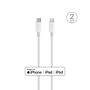 Puro Plain Cable for Apple with MFI USB-C - Lightning 2.0 2.4A 2m - White, Puro Elektrik CAPLTUSBC2MTWHI CAPLTUSBC2MTWHI