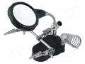 PCB holder with magnifying glass; Ø65mm; third hand DONAU ELEKTRONIK D-HH3