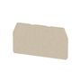 Partition plate (terminal), End and intermediate plate, 51.5 mm x 28.9 mm, dark beige Weidmuller 1776030000 04032248188116