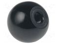 Ball knob; Ø: 32mm; Int.thread: M8; 14.5mm ELESA+GANTER DIN319-KU-32-M8-C