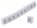 Marker; for rail connectors; push-in; white; 250pcs; 5mm KURANT DK-Z5/C-1