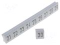 Marker; for rail connectors; push-in; white; 250pcs; 5mm KURANT DK-Z5/C-2