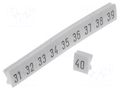 Marker; for rail connectors; push-in; white; 250pcs; 5mm KURANT DK-Z5/C-3