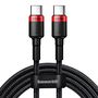 Baseus Cafule PD2.0 100W flash charging USB For Type-C cable (20V 5A)2m Red+Black, Baseus CATKLF-AL91
