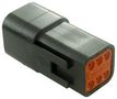 RECEPTACLE, DT, THIN WALL, 6 WAY, PIN DT046P-CE02