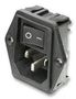 INLET, IEC, CORCOM, FLANGE MOUNT 15CBE1
