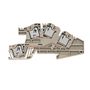 Multi level installation terminal block, PUSH IN, 4 mm², 400 V, 32 A, Number of connections: 4, Number of levels: 2, dark beige Weidmuller 1837030000 04032248419715