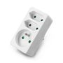 Triple splitter for AC 230V mains socket - 2 flat, 1 round ZAS-06922 5901436722359