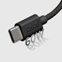 SBS TECABLETISSUETCK USB-C - USB-C 1.5m 60W braided cable - black, SBS TECABLETISSUETCCK TECABLETISSUETCCK