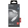 SBS TECABLETISSUETCC2G Cable 2 x USB-C 2m 60W with Power Delivery - Gray, SBS TECABLETISSUETCC2G TECABLETISSUETCC2G