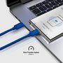 SBS TECABLETISSUETCCB USB-C - USB-C 1.5m 60W braided cable - blue, SBS TECABLETISSUETCCB TECABLETISSUETCCB