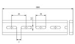 Клеммная шина TS 35X7.5/5X18 2M/ST/SZ, Сталь, гальванически оцинкованная и пассивированная, 2M, Weidmuller 1879090000 4032248473786