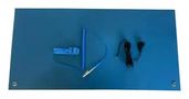 1 X 2 FOOT ESD MAT 2MM-0.079 THICK, LIGHT BLUE, 2 BUTTONS, WRIST STRAP, GROUND CORD 18AM7636 CQ-ESD-MAT-1X2.