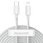 Baseus Simple Wisdom Data Cable Kit USB-C to Lightning PD 20W (2PCS/Set) 1.5m White, Baseus TZCATLZJ-02