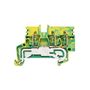 PE terminal, Tension-clamp connection, 2.5 mm², 800 V, Number of connections: 3, Number of levels: 1, Green/yellow Weidmuller 1933770000 04032248586806
