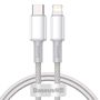 Baseus High Density Braided Cable Type-C to Lightning, PD,  20W, 1m (white), Baseus CATLGD-02