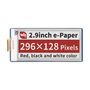 E-Paper E-Ink Display 2,9'' 296x128px - SPI - 3 colors - for Raspberry Pi Pico - Waveshare 19607 WSR-19544 5904422371838