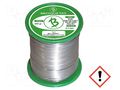 Tin; lead free; Sn99Ag0,3Cu0,7; 0.7mm; 0.25kg; reel; 217÷227°C BROQUETAS ECO5-07/025H