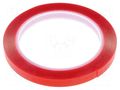 Tape: fixing; W: 9mm; L: 5m; Thk: 0.5mm; double-sided; acrylic AFTC AFTC-5305-9MM-5M